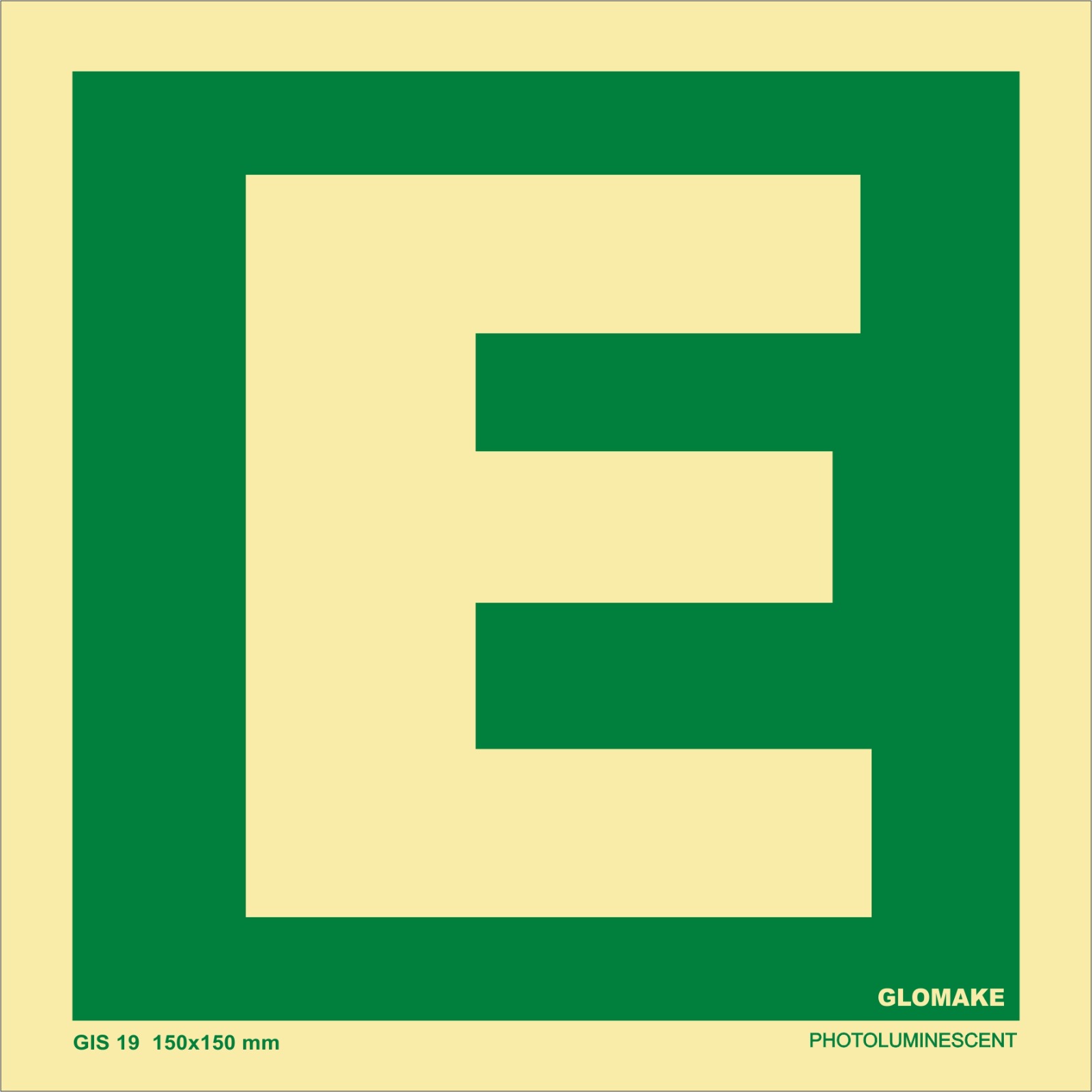 FIRE EXTINGUISHER IDENTIFICATION (LETTER E)
(GIS 19)